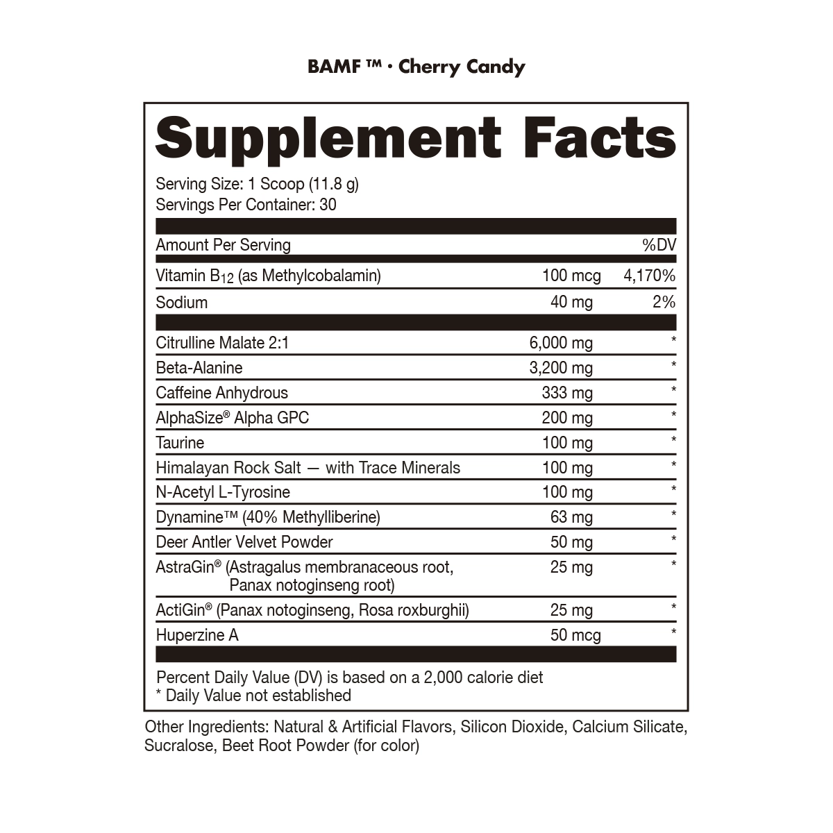 Bucked Up BAMF High Stimulant Nootropic Pre-Workout 358G