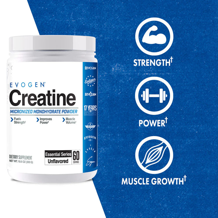 Evogen micronised creatine monohydrate 300g tub, alternative view