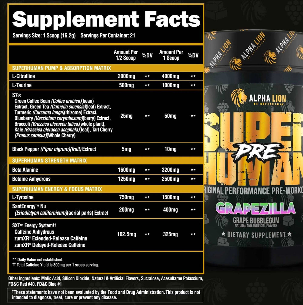 Alpha Lion Superhuman Pre-Workout