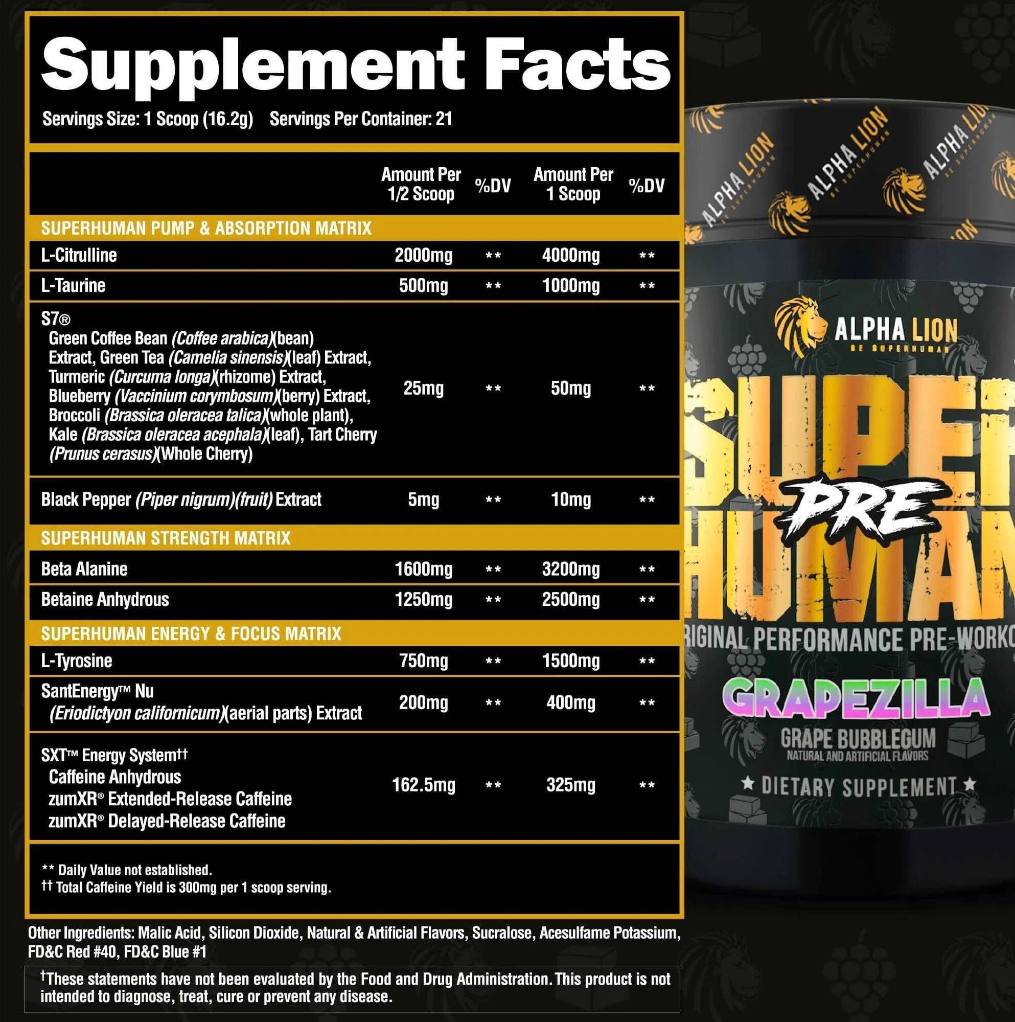 Alpha Lion Superhuman Pre-Workout