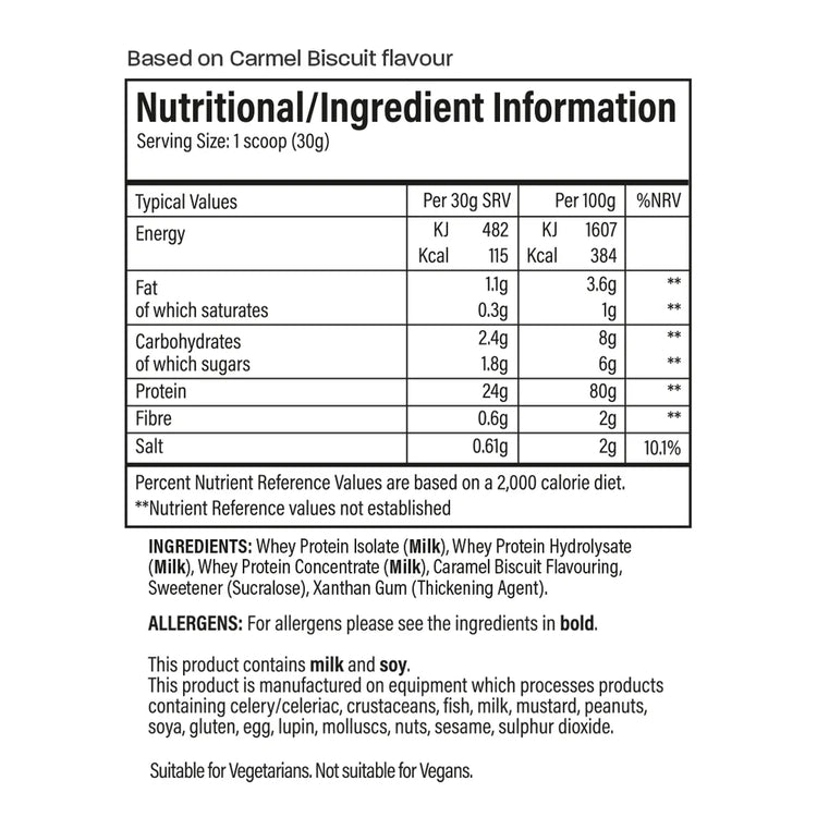 TBJP Performance Isolate whey protein tub, alternative view