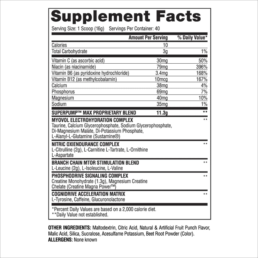 Gaspari Nutrition Super Pump 640g