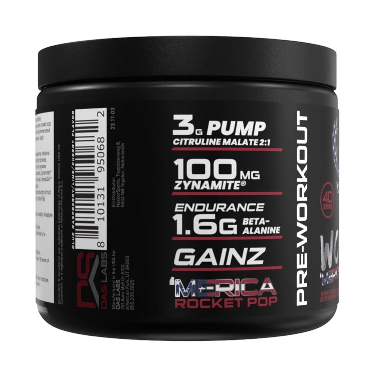 Bucked Up Woke AF pre-workout, 40 servings tub, alternative view