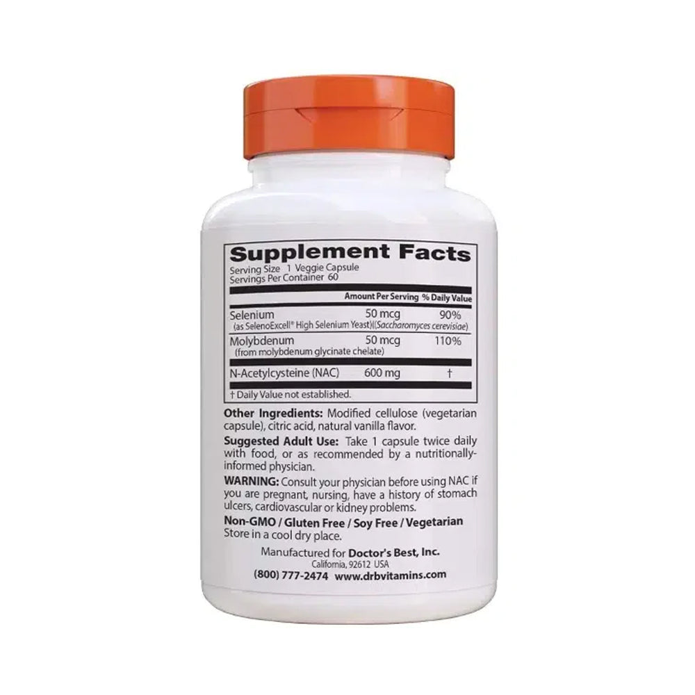 Doctors Best NAC Detox Regulators 60Vcaps