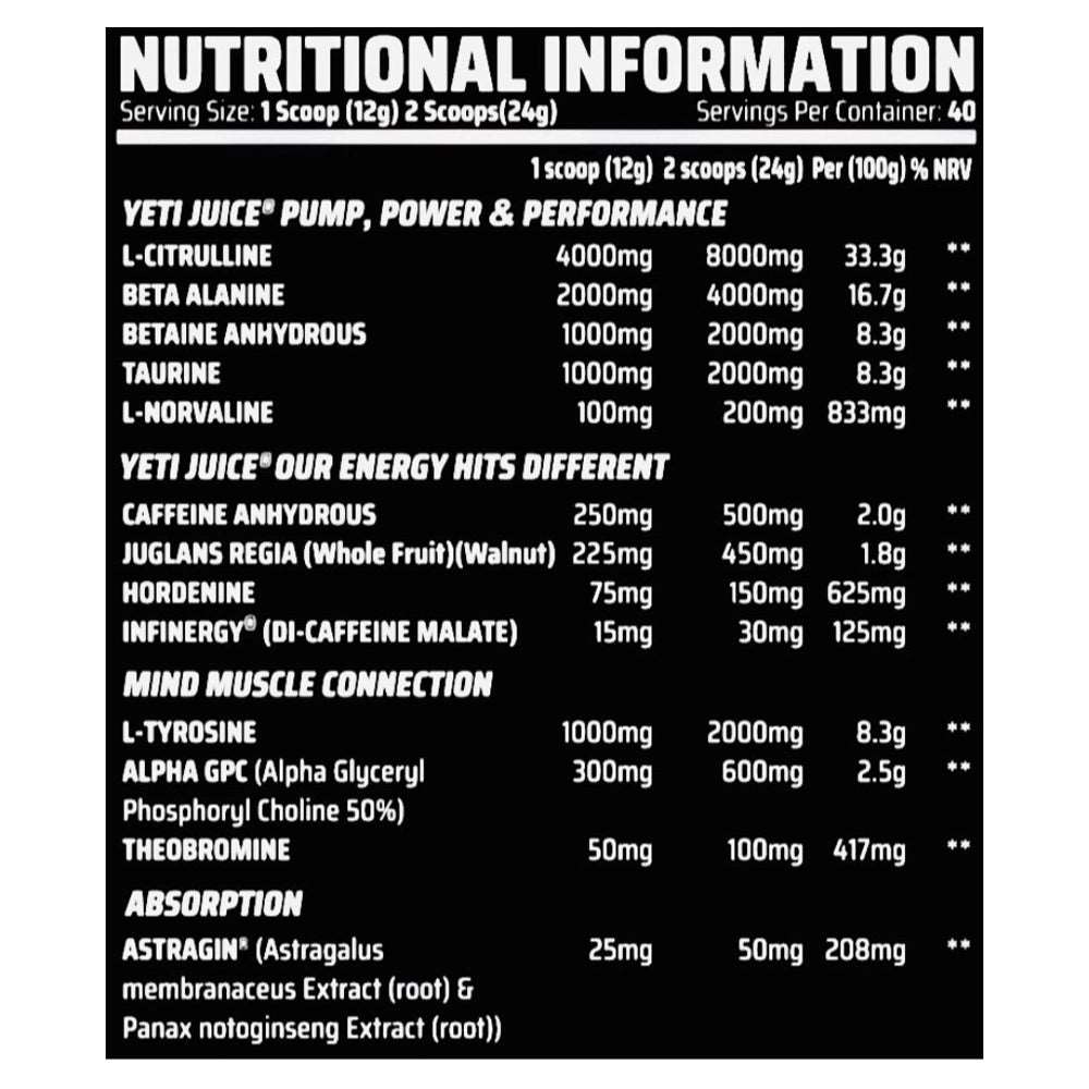 Gorillalpha Yeti Juice 480G