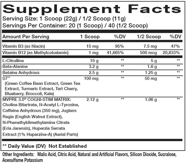 Innovapharm MVPRE 3.0 pre-workout
