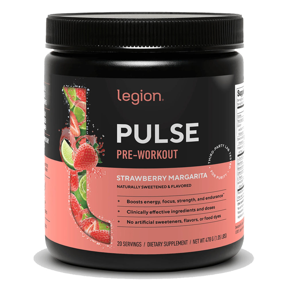 Legion Pulse pre-workout Strawberry Margarita 20 servings tub