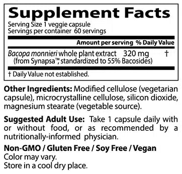 doctors best bacopa synapsa supplement caps