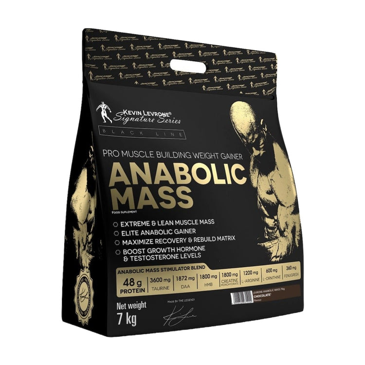 Kevin Levrone Anabolic Mass gainer, 7kg black foil pouch, front of pack