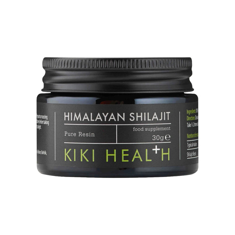 Kiki Health Himalayan Shilajit resin, 30g glass jar, front of pack