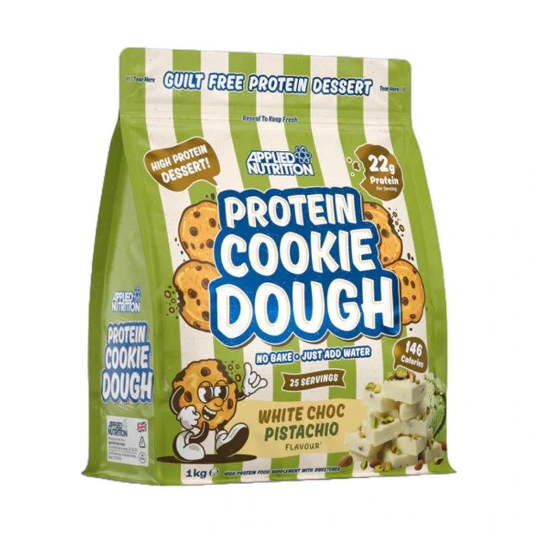 Applied Nutrition Protein Cookie Dough 1kg tub, White Chocolate Pistachio flavour