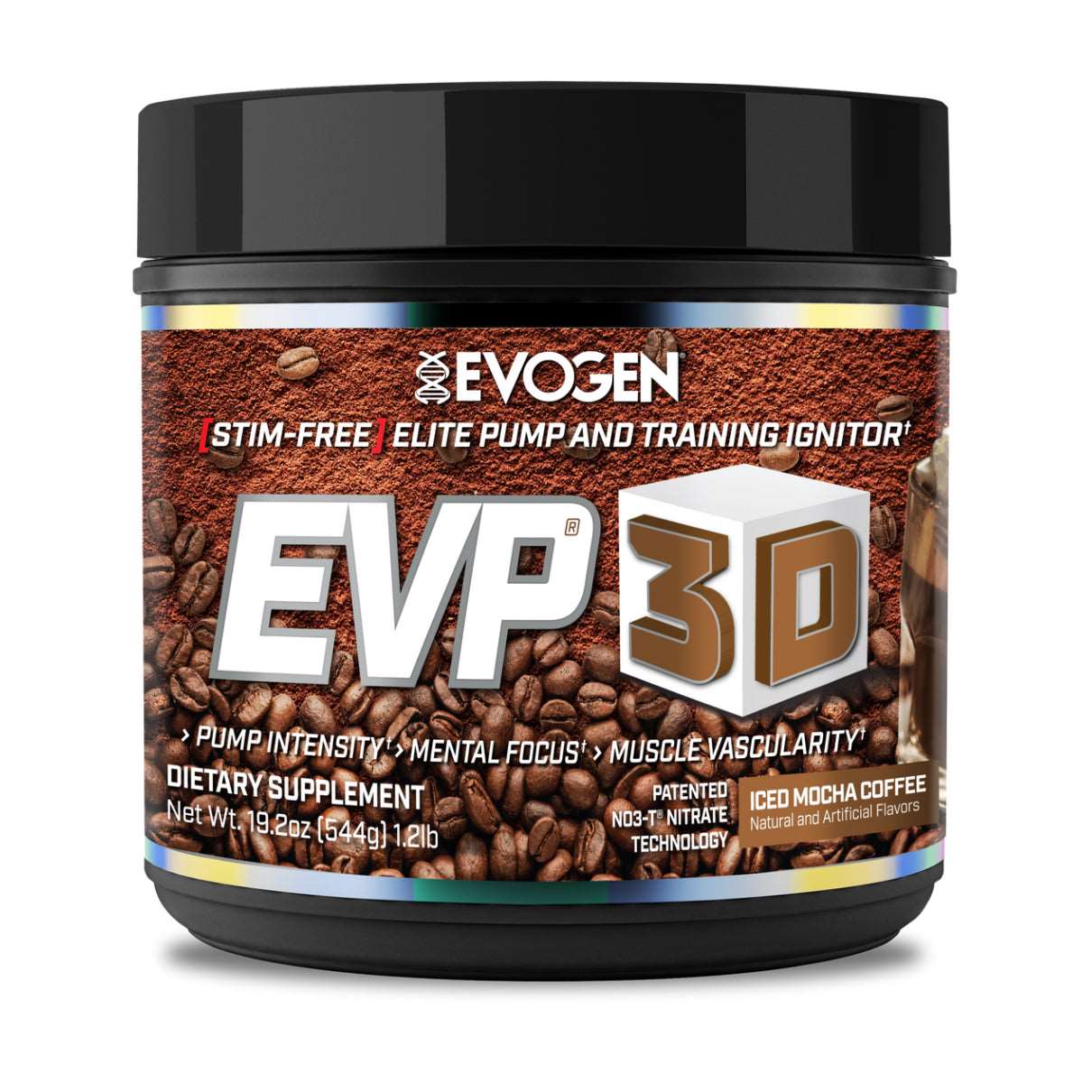 Evogen EVP-3D Non-Stim Pre-Workout Tub Front View
