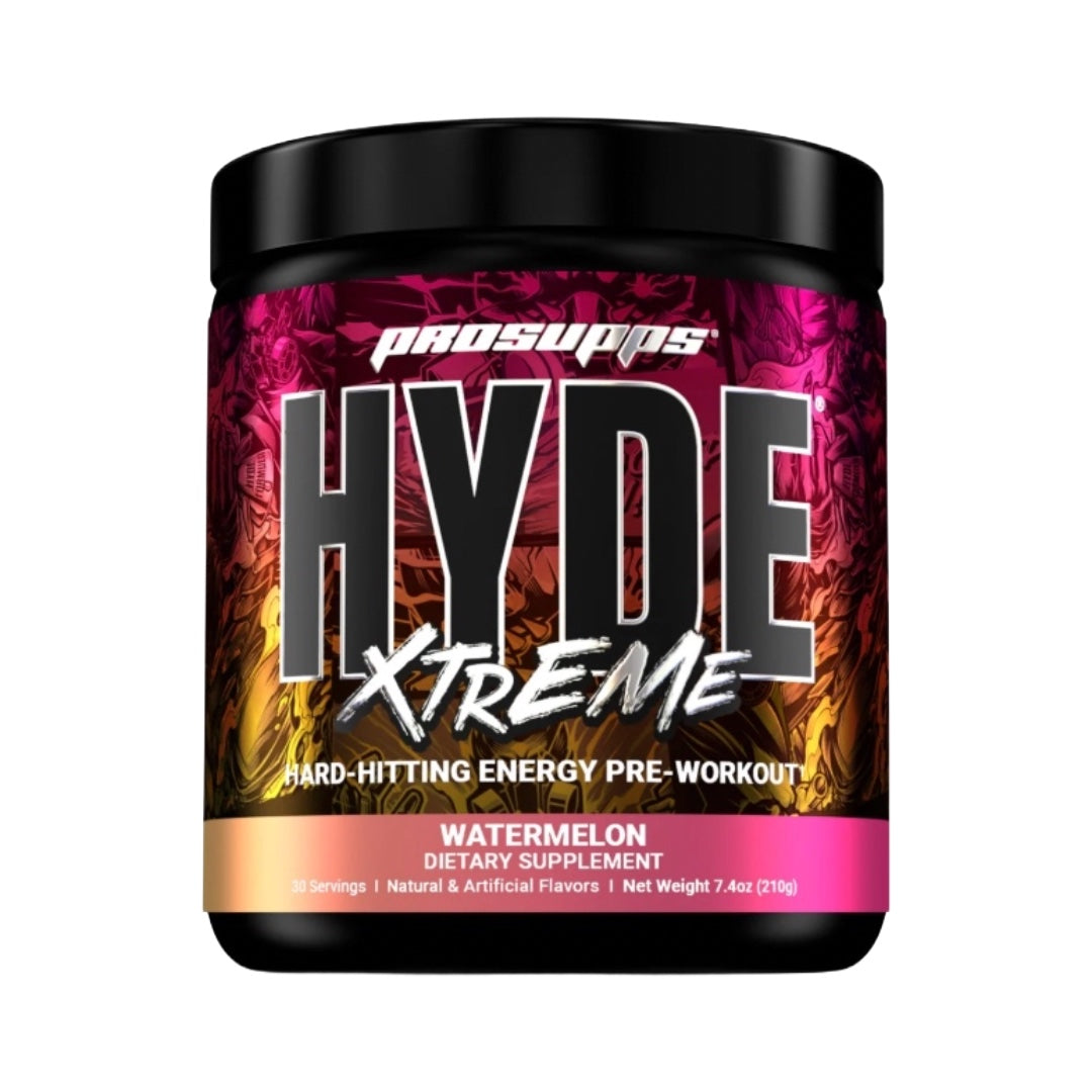 ProSupps HYDE Xtreme pre-workout container with high-stim formula design