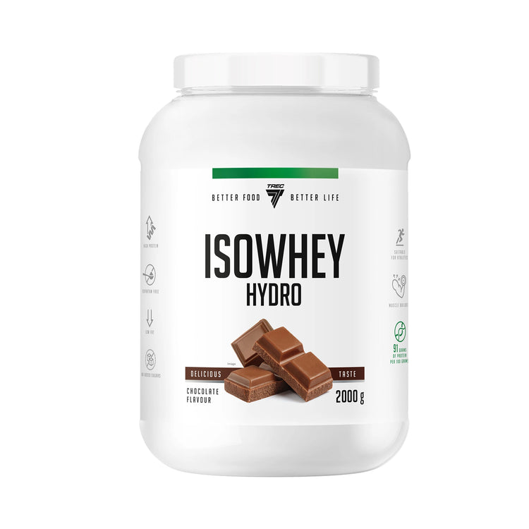 Trec ISOWHEY Hydro 2kg tub, Chocolate flavour, front of pack