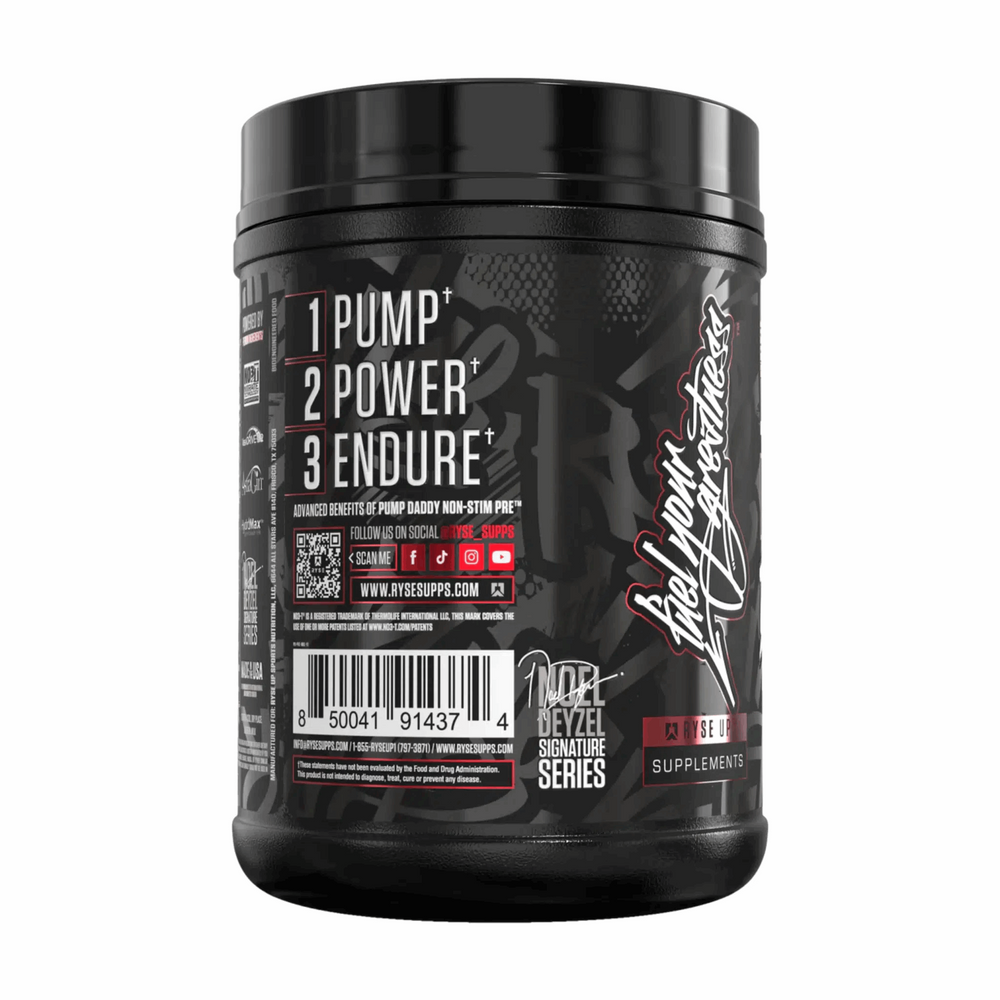 ryse pump daddy pre-workout monsterberry lime 2