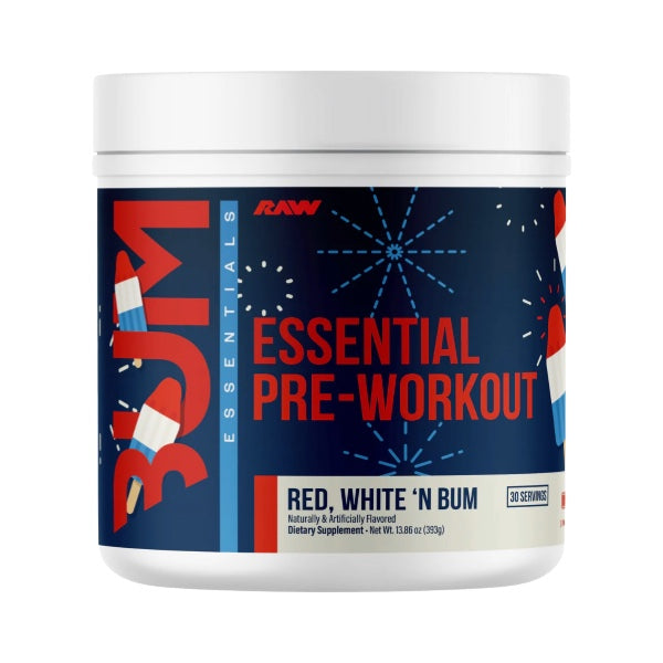 CBUM Essential Pre pre-workout supplement powder container