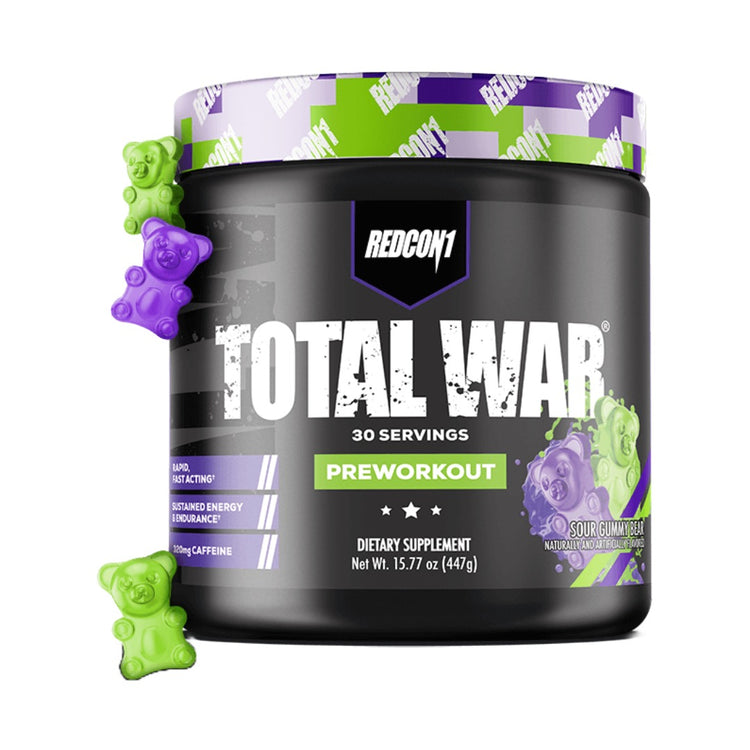 REDCON1 Total War pre-workout 400g tub, front of pack