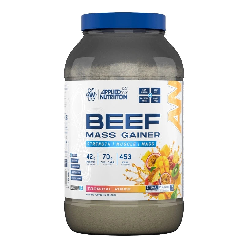 Applied Nutrition Beef Mass Gainer Powder – Dairy-Free Food Supplement