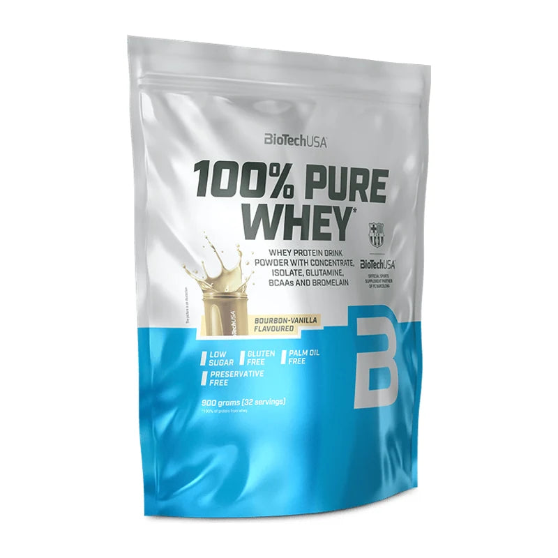 BioTechUSA 100% Pure Whey 900g Vanilla Bourbon pouch