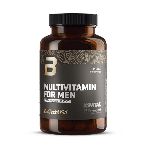 BioTechUSA Multivitamin for Men from Organic Sources, 60-tablet bottle