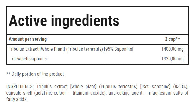 TRIBULON BLACK Tribulus terrestris capsules