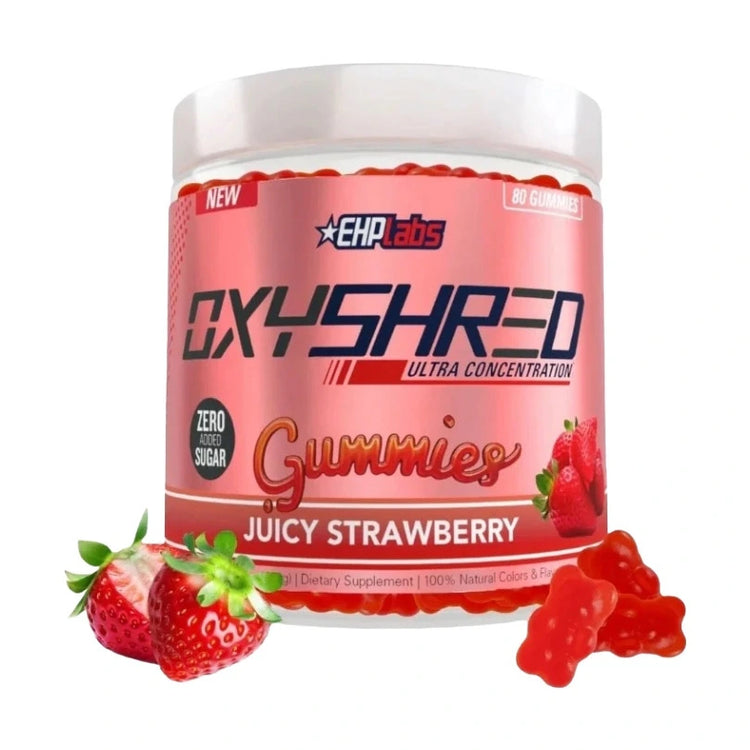EHP Labs OxyShred Gummies, 80 gummy pack, front of pack