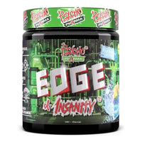 Psycho Pharma Edge of Insanity pre-workout tub, Blue Lemonade flavour, front of pack
