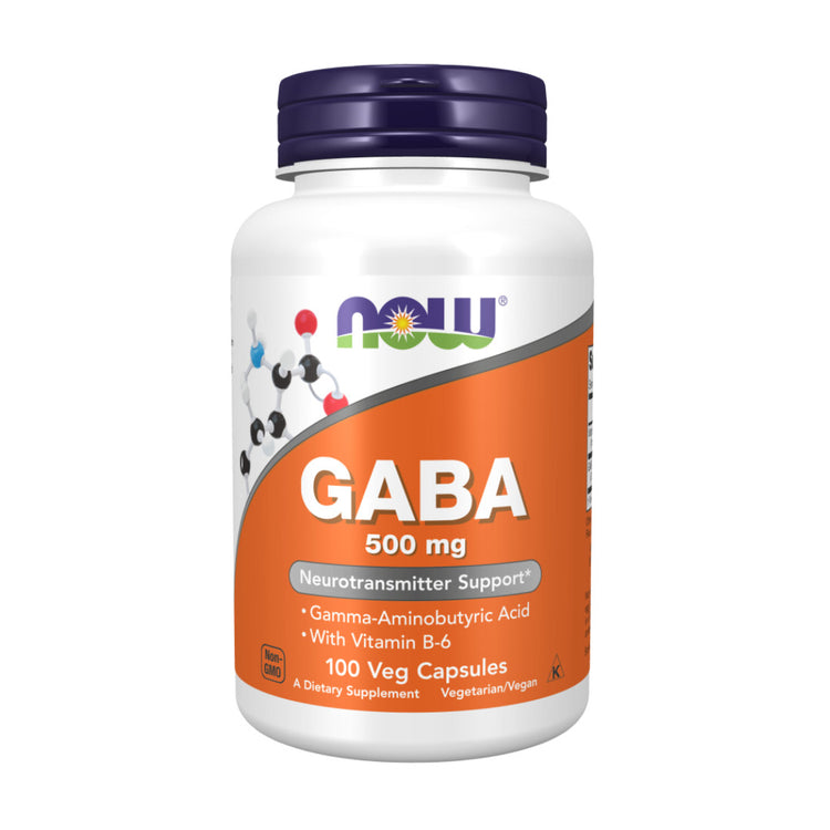 Now Foods GABA supplement, front of pack