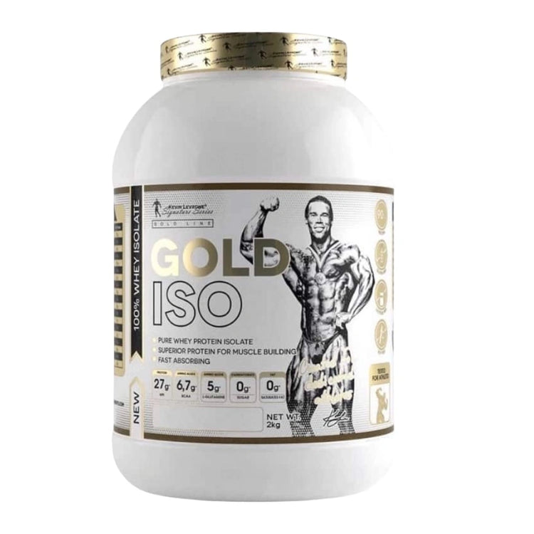 Kevin Levrone Signature Series Gold Iso Whey protein isolate, 2kg tub, front of pack