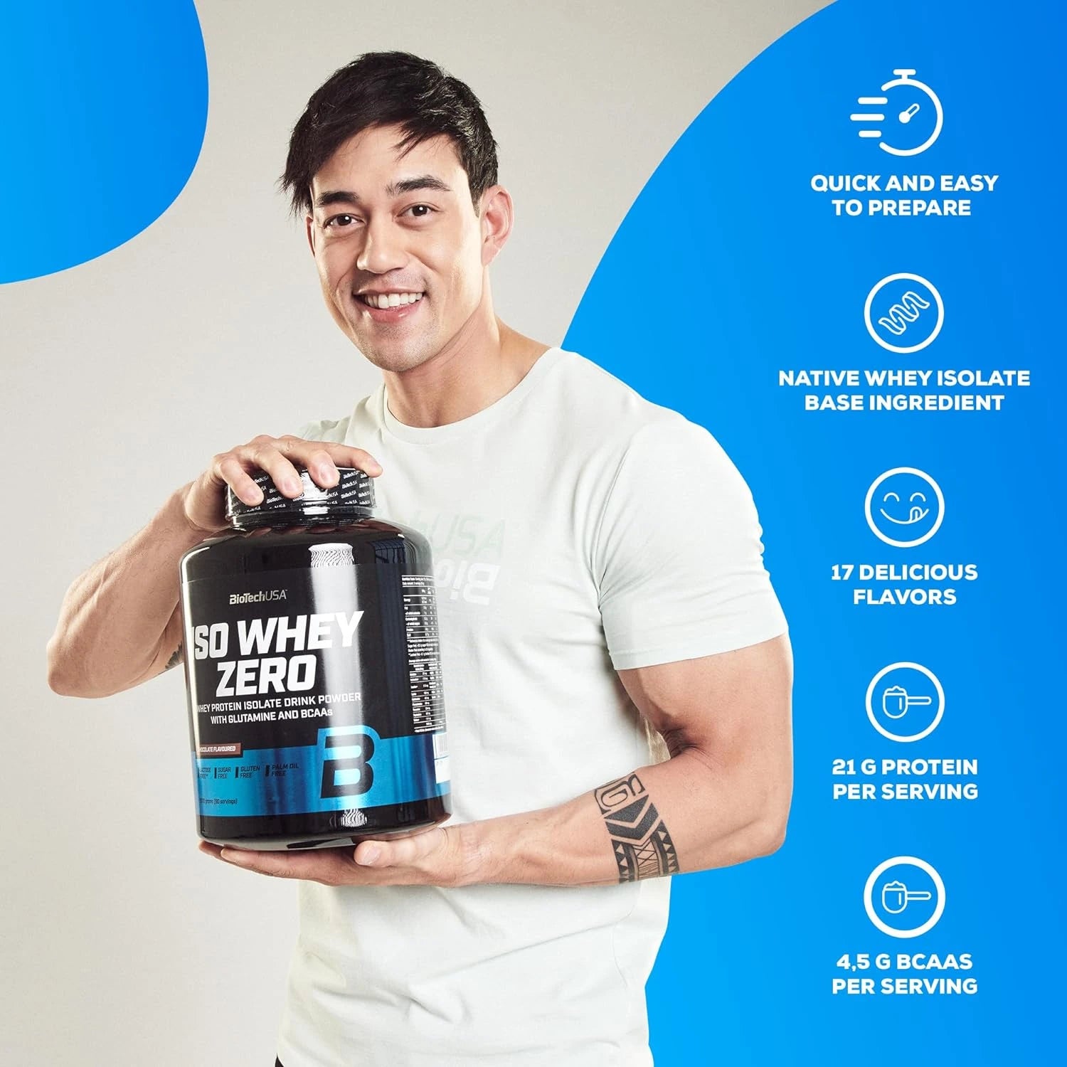 BioTechUSA Iso Whey Zero Protein Powder | 1.8kg