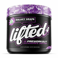 Lifted Hyperdrive Galaxy Grape 440g pre-workout tub