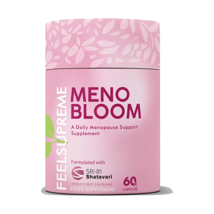 Feel Supreme Meno Bloom tub, 60 capsules of 300mg SRI-81 shatavari root extract