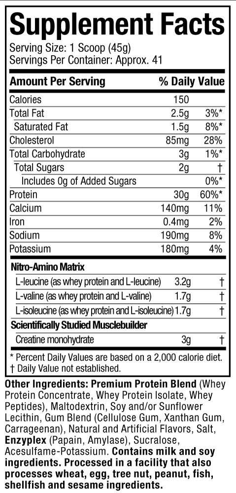 MuscleTech Nitrotech Whey Protein 1.8Kg – product image 1