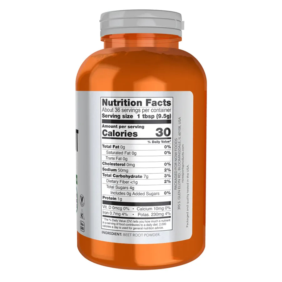 NOW Foods Sports Beet Root Powder 340g – nutrition facts and ingredients