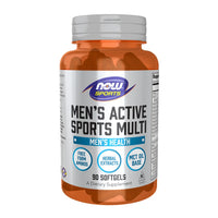 NOW Sports Men's Active Sports Multi 90 softgels – bottle front