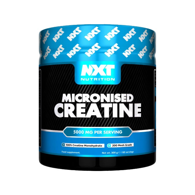 NXT Nutrition Micronised Creatine Monohydrate 300g unflavoured creatine powder supplement tub
