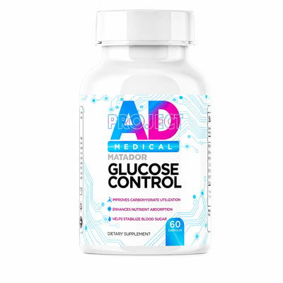 Project AD Matador Glucose Control, 60 capsule bottle, front view
