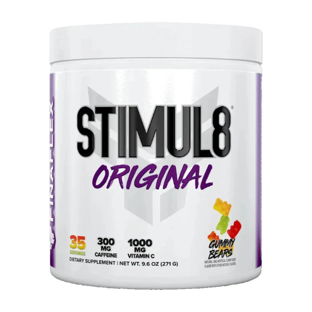 Finaflex STIMUL8 Original pre-workout tub, Gummy Bears flavour, 35 servings