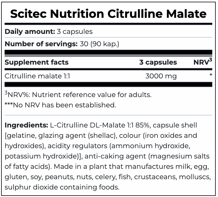 SCITEC NUTRITION CITRULLINE MALATE 90 CAPS