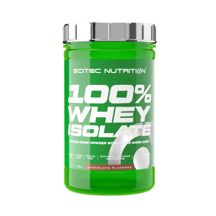 Scitec Nutrition 100% Whey Isolate 700g green tub, front of pack