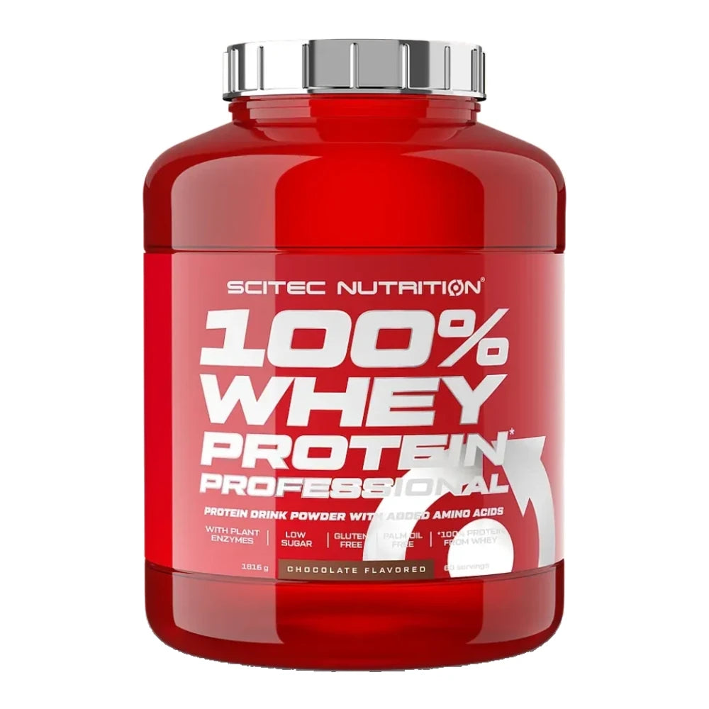 Scitec Nutrition 100% Whey Protein Professional 1.8kg tub, front of pack