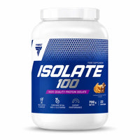 Trec Nutrition Isolate 100 whey protein isolate 700g Chocolate Peanut Butter tub on a white background