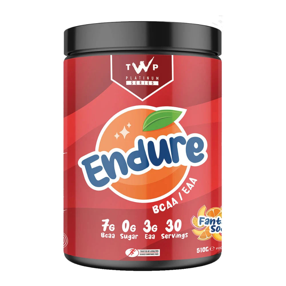 TWP Nutrition Endure BCAA + EAA 510g tub, Fantastic Soda, front of pack on white background